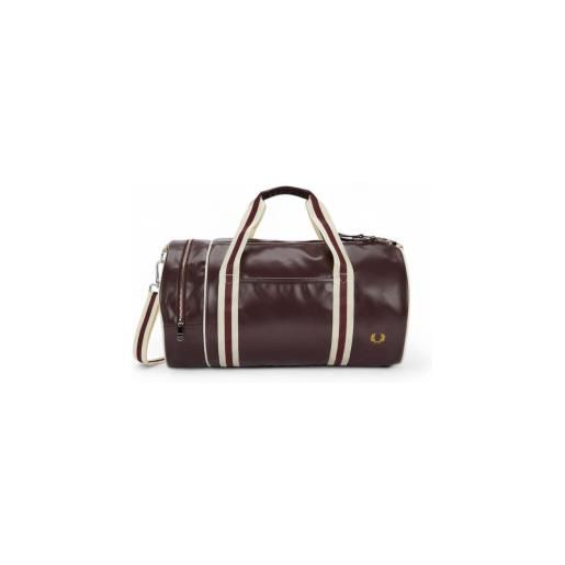 Fred Perry per uomo. L7255 borsa sportiva classica marrone [3210640], casual, sportivo, granata, poliestere