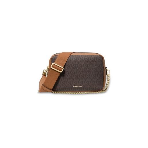 Michael Kors per donna. 32s5gytc5b borsa a tracolla bryant medium logo marrone [3232551], casual, tela