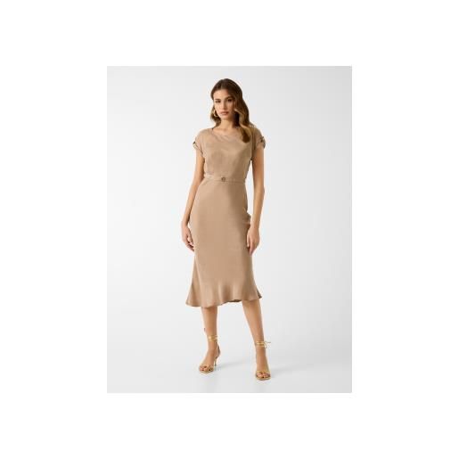 Guess per donna. W6gk50w1950 abito dalia beige [3303332], casual, manica corta, lyocell