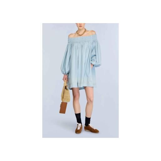 Semicouture per donna. S6sy52 abito blu di sophie [3305902], casual, cotone, manica lunga