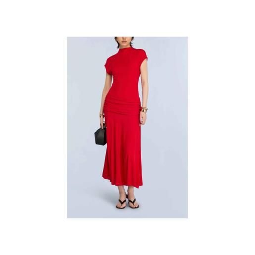 Semicouture per donna. S6sq14 abito rosso gwen [3305926], casual, manica corta