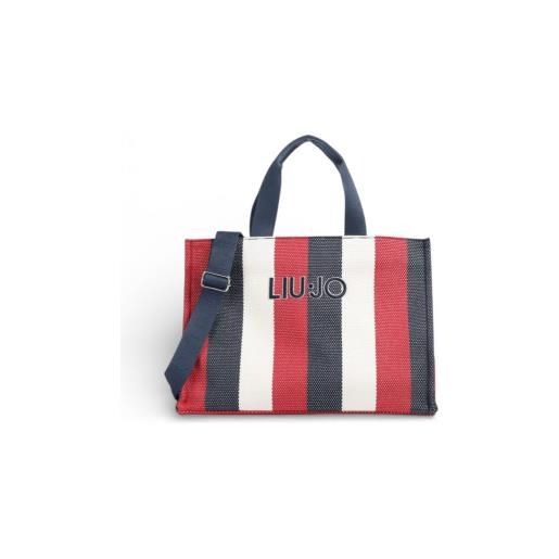 Liu Jo per donna. 2a6026 t2176 borsa shopper a righe blu navy [3309810], casual, cotone