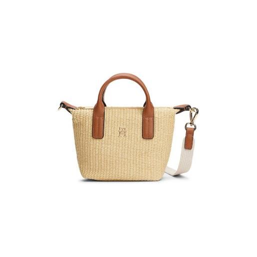 Tommy Hilfiger per donna. Aw0aw18526 borsa tote beige popette [3310670], casual, polipropilene