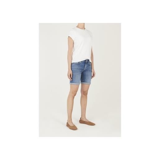 Pepe Jeans per donna. Pl80000384ub pantaloncini aderenti blu papavero [3318880], casual, cotone, denim