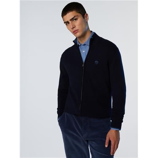 North Sails - cardigan in misto cashmere con zip