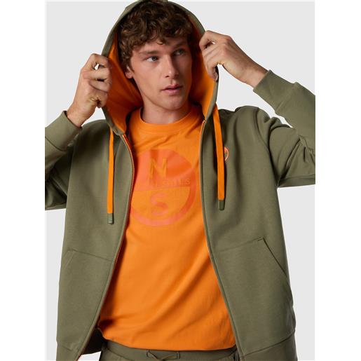 North Sails - full-zip hoodie with contrast logo