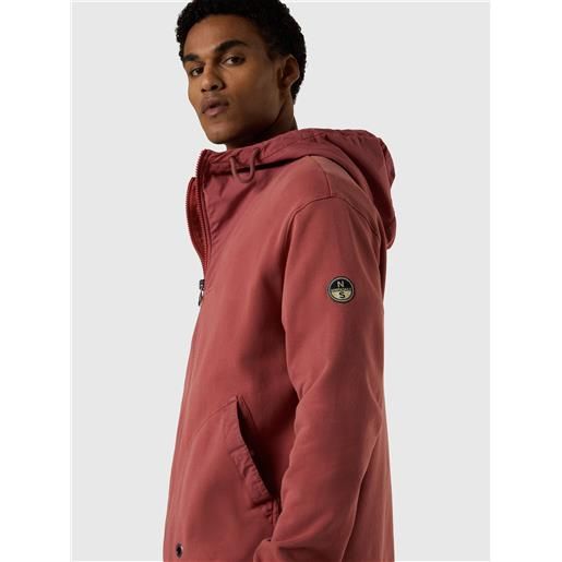 North Sails - felpa hoodie d'archivio con zip