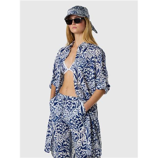 North Sails - abito in mussola con stampa corallo