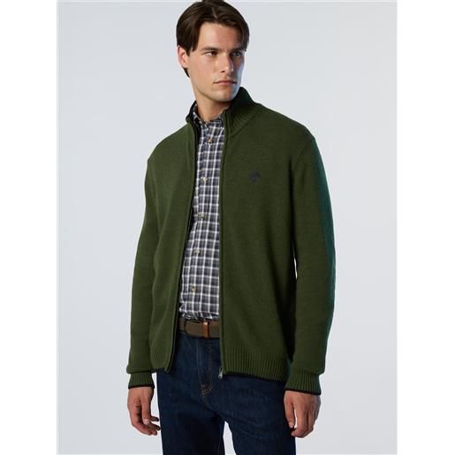 North Sails - cardigan in misto cashmere con zip
