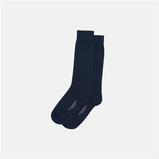 Scarosso blue navy cotton socks blu navy - cotone