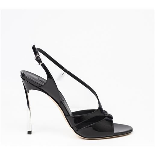 Casadei sandalo superblade in vernice nera