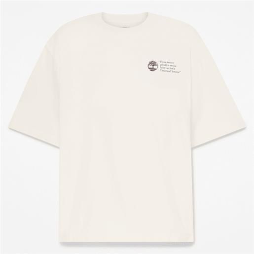 Timberland - t-shirt archive boot all gender in bianco, bianco, taglia: xl