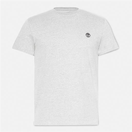 Timberland - t-shirt a maniche corte dunstan river da uomo in grigio, uomo, grigio, taglia: 3xl