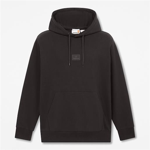 Timberland - felpa con cappuccio e targhetta in silicone in nero, nero, taglia: l
