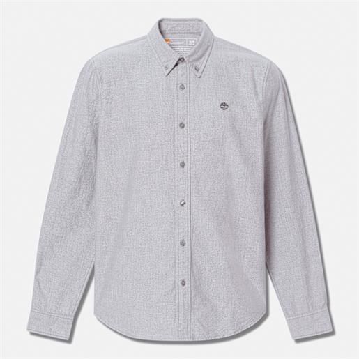 Timberland - camicia oxford da uomo in grigio, uomo, grigio, taglia: 3xl