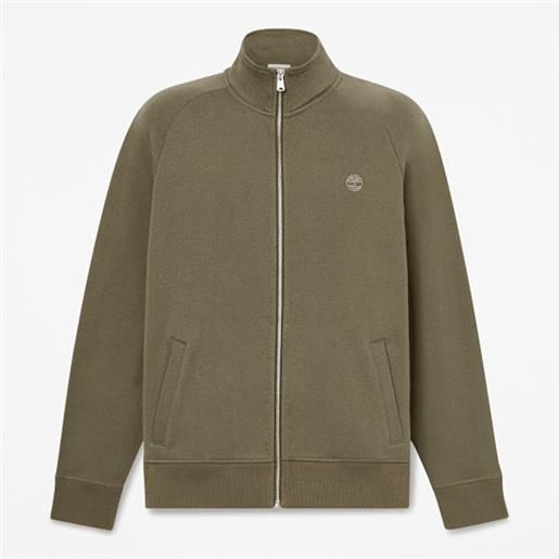 Timberland - felpa con zip intera exeter river da uomo in verde/marrone, uomo, verde, taglia: l