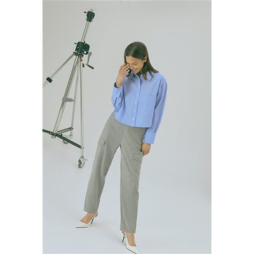 Ysabel Mora pantaloni cargo grigi casual