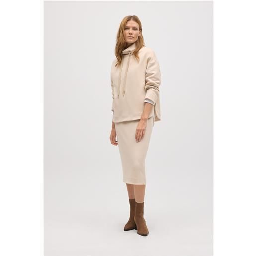 Ysabel Mora gonna midi fluida color avorio