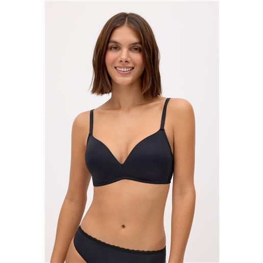 Ysabel Mora reggiseno imbottito in pizzo nero senza ferretto