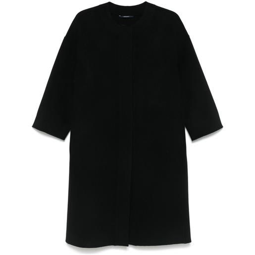 'S Max Mara cappotto monopetto in lana vergine - nero