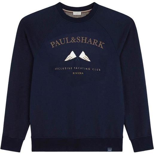 Paul & Shark felpa con logo - blu