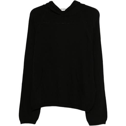 OUR LEGACY felpa con maniche raglan e cappuccio - nero