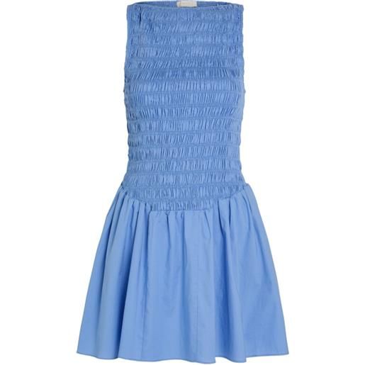 Faithfull the Brand abito corto martina con scollo a barca - blu