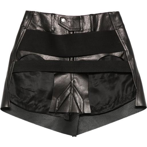 Rick Owens minigonna temple - nero