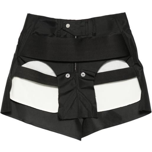 Rick Owens minigonna temple - nero