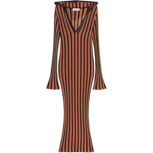 Blumarine abito a righe - nero