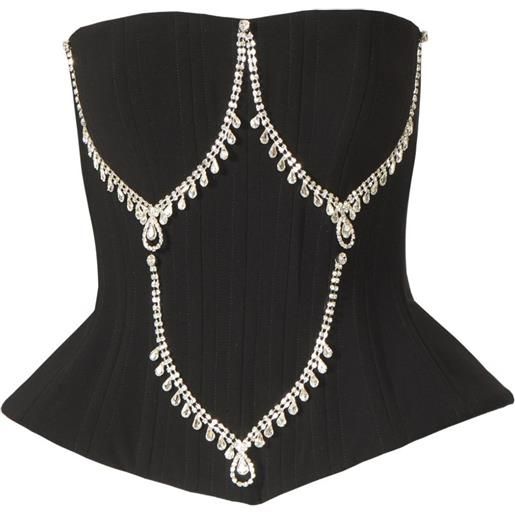 Costarellos top claudette con decorazione - nero