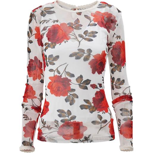 Carolina Herrera top con stampa - bianco