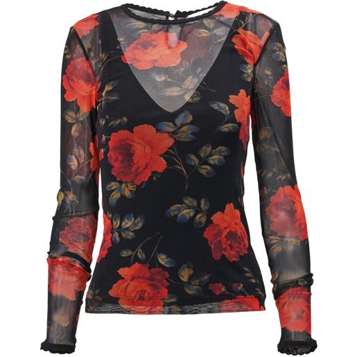 Carolina Herrera top con stampa - nero