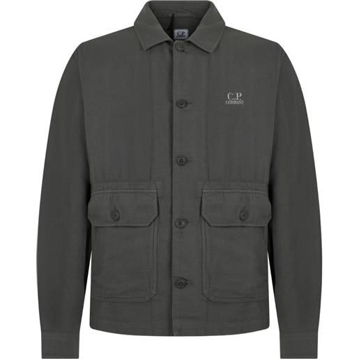 C.P. Company giacca-camicia con tasche - grigio