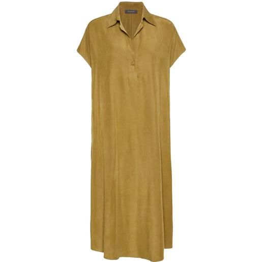 ELENA MIRO` abito midi con bottoni - marrone