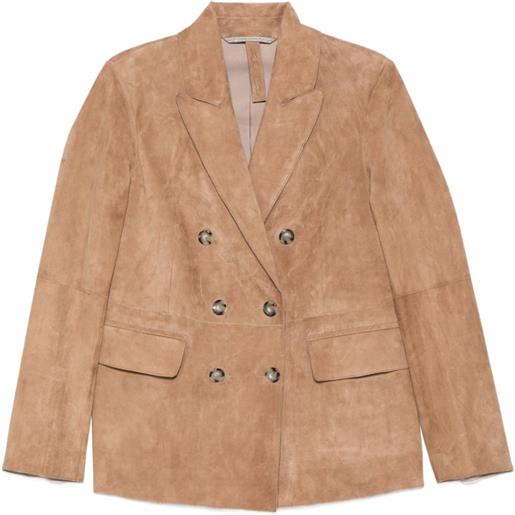 The Jackie Leathers blazer doppiopetto - toni neutri