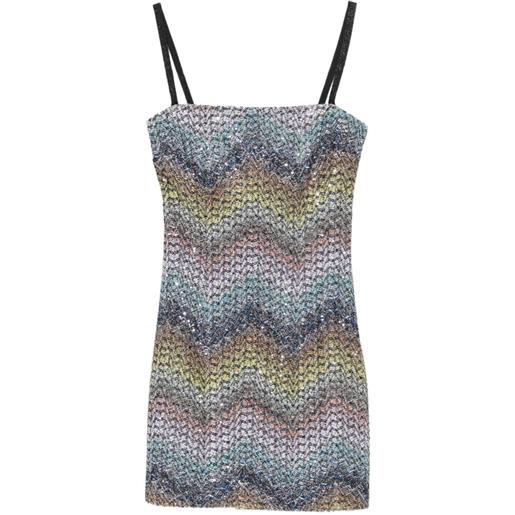 Missoni abito midi con motivo chevron - blu
