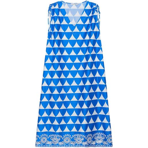MALIPARMI abito midi con scollo a v - blu