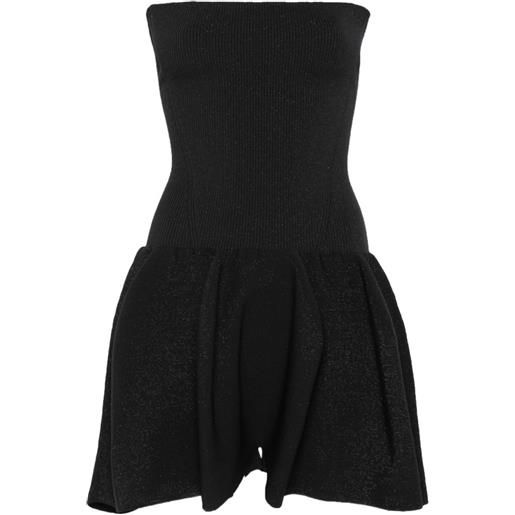 CFCL tuta corta svasata senza spalline - nero