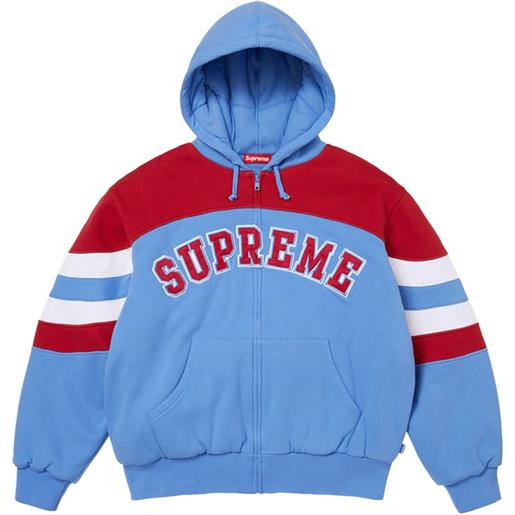 Supreme felpa con cappuccio e zip - blu