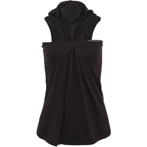 Hache felpa smanicata con cappuccio - nero