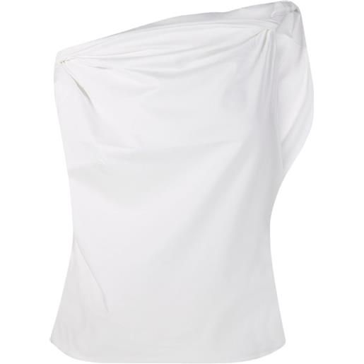 Róhe top drappeggiato - bianco