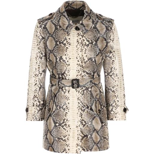 Burberry cappotto stonehaven con cintura - toni neutri