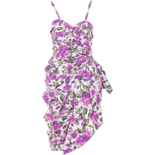 Chloé abito midi a portafoglio - bianco
