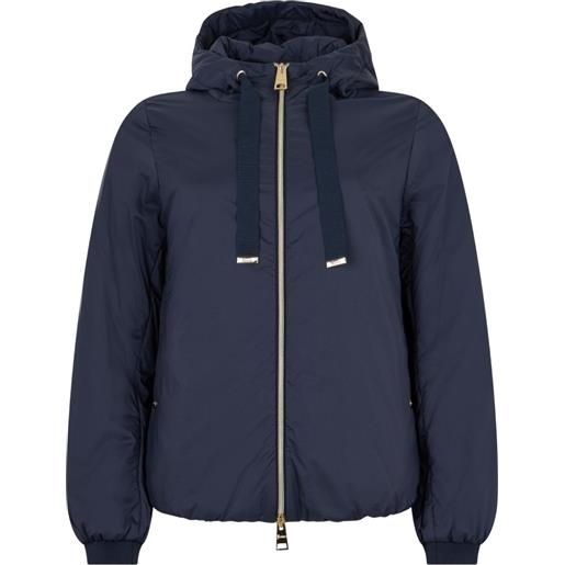 Herno piumino con cappuccio e zip - blu