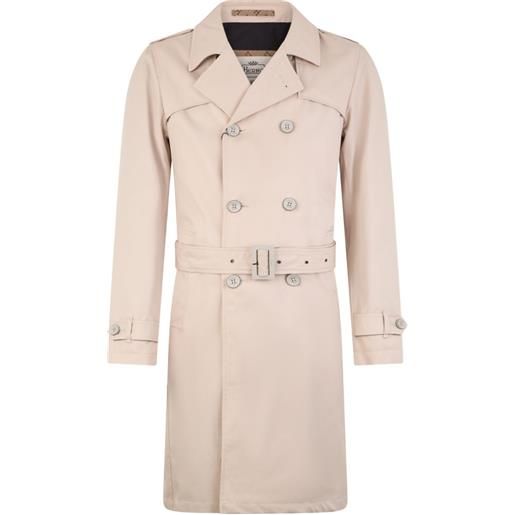 Herno trench doppiopetto con cappuccio - toni neutri