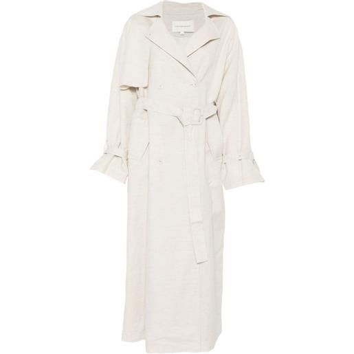 VIKTORIA CHAN trench doppiopetto con cintura - toni neutri
