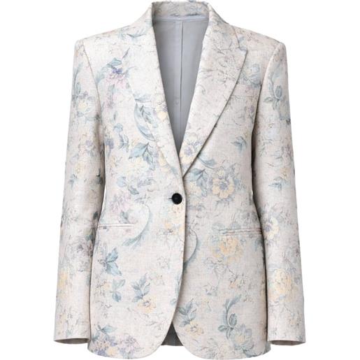 Forte Forte blazer monopetto a fiori - toni neutri