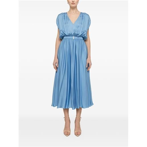 NISSA abito midi con scollo a v - blu