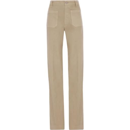 Victoria Beckham jeans alina con tasche applicate - toni neutri